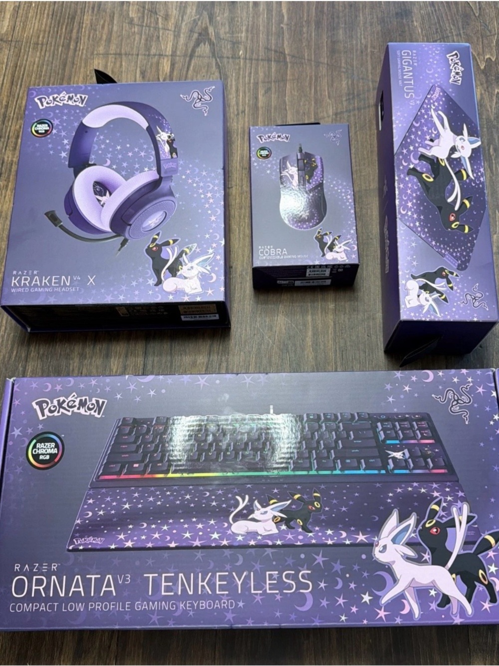 Pokemon x Razer Espeon & Umbreon Edition Set - Mouse/Pad, Keyboard, Headset